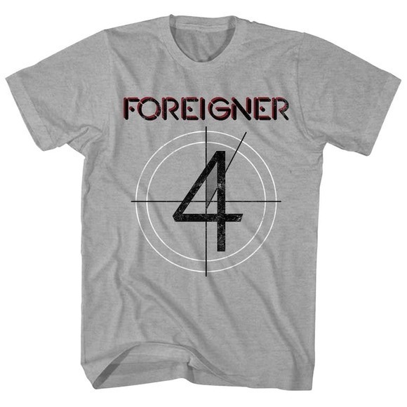 Foreigner T-Shirt 4 Album Art Foreigner Gray Shirt - Picture 1 of 4